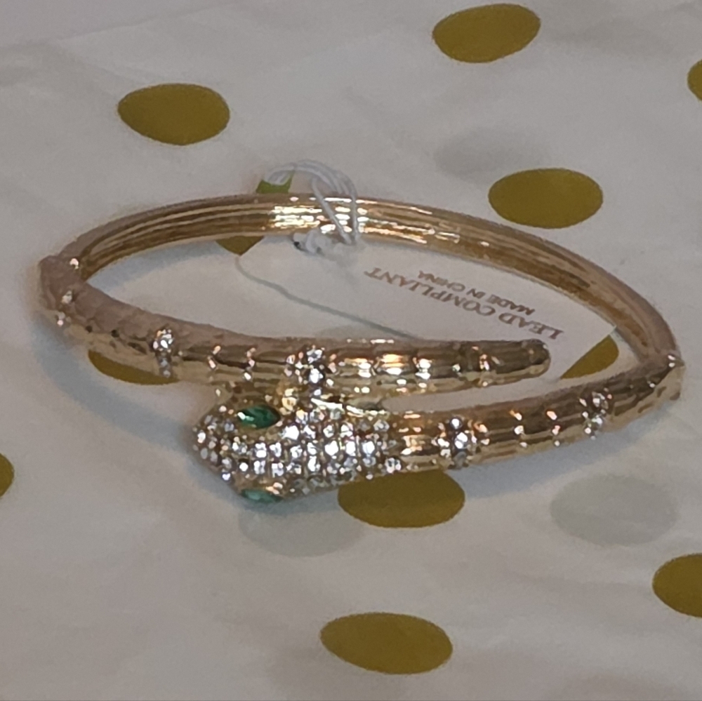 Natasha Bracelet with Green & Silver Highlights NWT